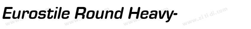 Eurostile Round Heavy字体转换